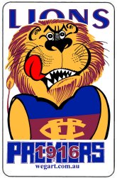 Lions 1916 WEG Fridge Magnet FREE POST WITHIN AUSTRALIA